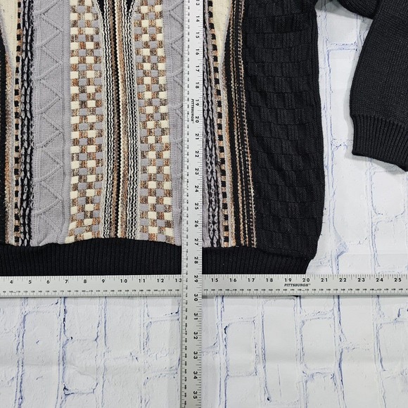 Vintage Barrage Sweater Black Gray Crew Neck Pullover Coogie Style MENS SZ L - Picture 3 of 7